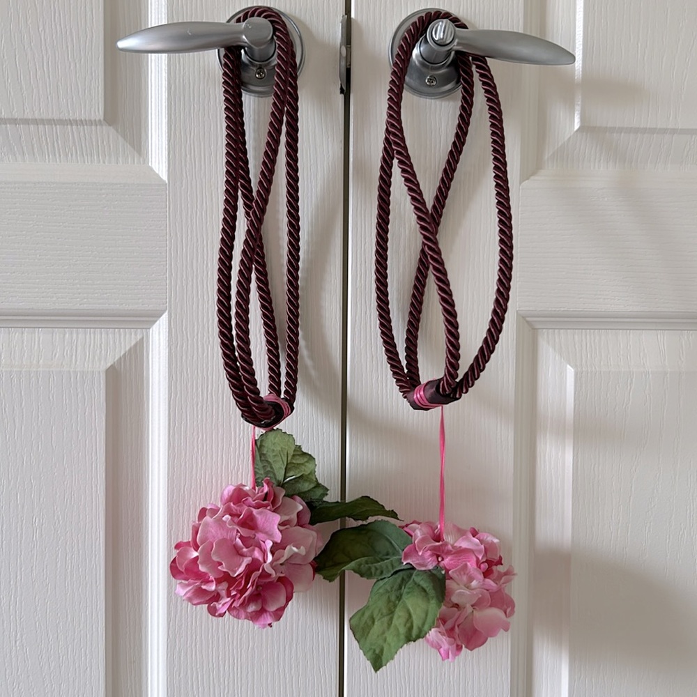 Custom Curtain Hydrangea Tie Backs